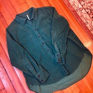 Free People Patterned Button Down